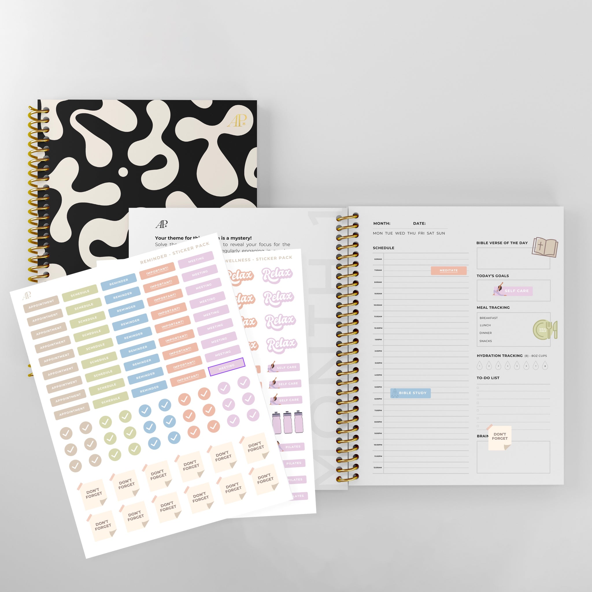 AP Bundle Undated Planner + Custom Sticker