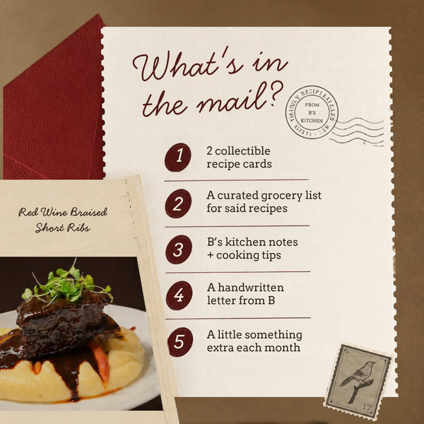 From B's Kitchen - A Monthly Recipe Mail Club