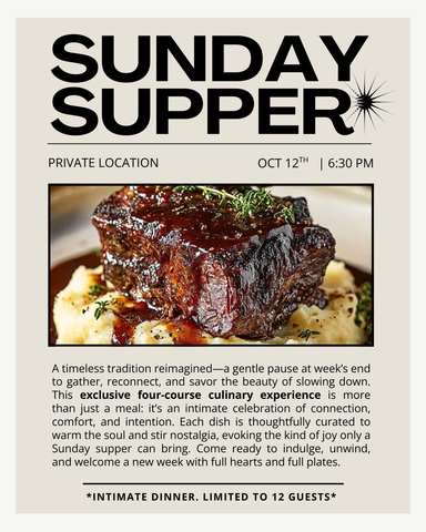 Final Sunday Supper Dinner 10/12