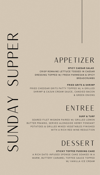 Mother's Day Sunday Supper 5/10